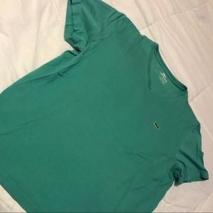 Lacoste Men’s V-Neck T Shirt in Green/Teal LNWOT